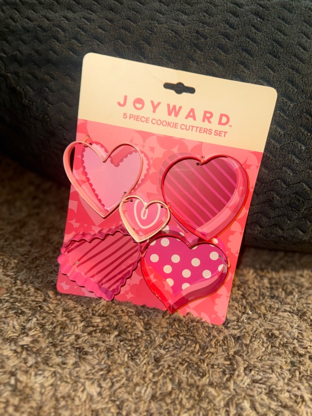 Joyward 5-Piece Pink Heart Cookie Cutter Set
